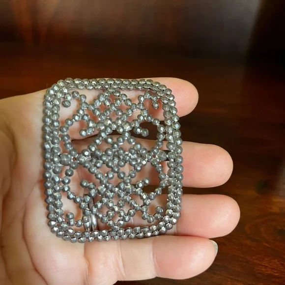 Vintage, antique, Art Deco sash buckle. Made in France. Beautiful workmanship. - Picture 4 of 6